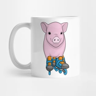 Pig Inline skating Roller skates Mug